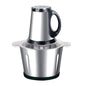 Electric Chopper for Kitchen Use with 3 Attachments, 2 Litre Stainless Steel Meat Mincer, 300W Vegetable Cutter Machine with Garlic Peeler and Egg Whisker, Carrot Grater for Busy Moms.