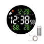 10.2" Large LED Digital Wall Clock with Remote Control, Auto Dimming, Temperature & Humidity Display, 12/24H, Desktop & Wall Mounted, Cable Operated, Digital Clock for Home, Office & Bedroom.