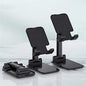 Adjustable and Foldable Desktop Phone Holder Stand for Phones Compatible with All Mobile Phone/iPad/Tablets for Desk, Bed, Table, Office, Video Recording, Home & Online Classes - (Black)