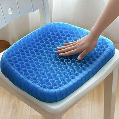 Rubber Gel Soft Egg Cushion Sitter, Soft Breathable Honeycomb Cushion Memory Seat Pillow, Hips Promotes Venting & Good Sitting Posture for Office Chair Car Sitter Wheelchair (1 Pcs)
