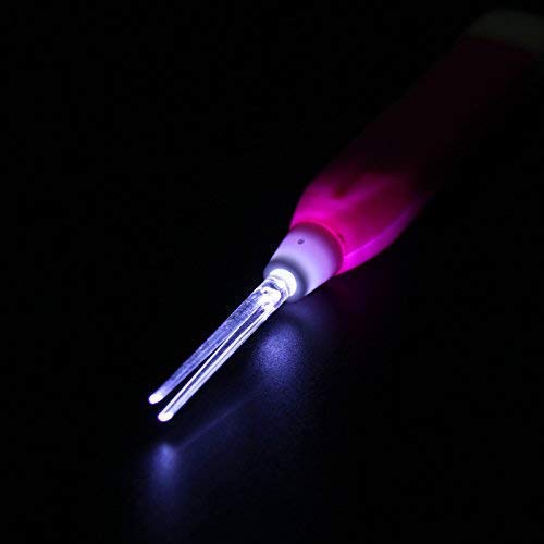 LED Flashlight Earpick for Ear wax remover and cleaner, Ear cleaning tools for kids and adults (Pack of-2, Multicolor)