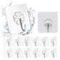 Pack of 10 Transparent Strong Self Adhesive Door Wall Hangers Hooks Suction Waterproof Flower Plastic Strong Rack Sticky Sucker Heavy Load Rack Cup Sucker for Kitchen and Bathroom (10)