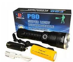 P90 Super Light Rechargeable Flashlight - Long Powerful LED Torch