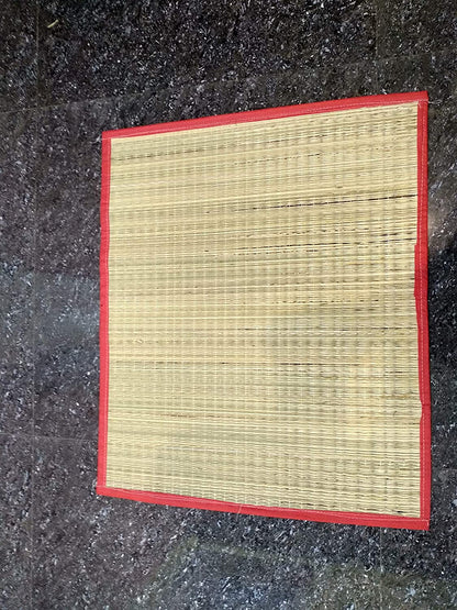 Striped Modern Mat (Ivory, Korai Grass, 2 x 1.5 Feet) pack of 2