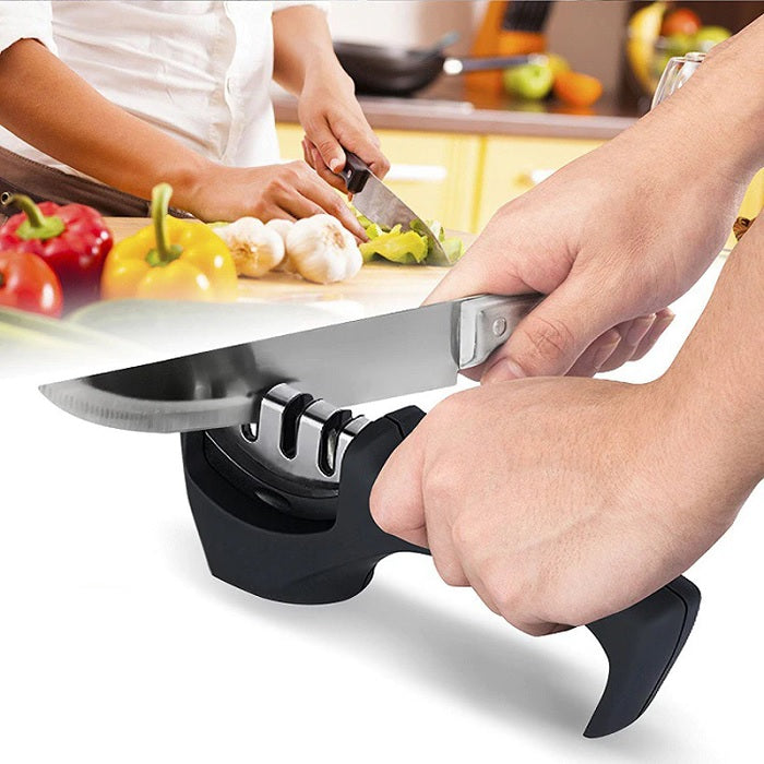 Knife Sharpener/Kitchen Manual Knife Sharpener 3 Stage Sharpening Tools for Ceramic Steel and Knives