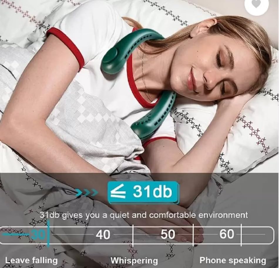 Portable Vaneless Neck Fan | Better Then Table or Hand Fans | USB Charging Battery Fan | Smart Mini Hand Free 3 High Speed Fan | 360� Flexible Cooling Low Noise Hanging Neck Fans