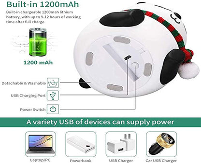 Panda Night Lamp, Panda Touch Silicone Lamp, 7 Colour Changing Light For Kids Bedroom, Usb Rechargeable,Birthday Gift For Girls And Boys (Close Eye), Multicolor, led