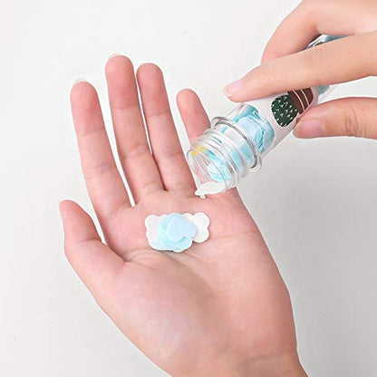 Pack of 2 Flavour Design Apple Shape Bottle Paper Soap Clean Soft Bath For Travel (Pack OF 1)