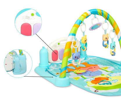 Musical Keyboard Mat Piano Gym Mat Gym & Fitness Rack,Pack Of 1 Set With Animal Sound Effect And Music Mode, Multi-Function Abs High Grade Plastic, Baby.