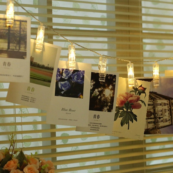 Photo Wall Light Clip 16 Led Light String With Plug