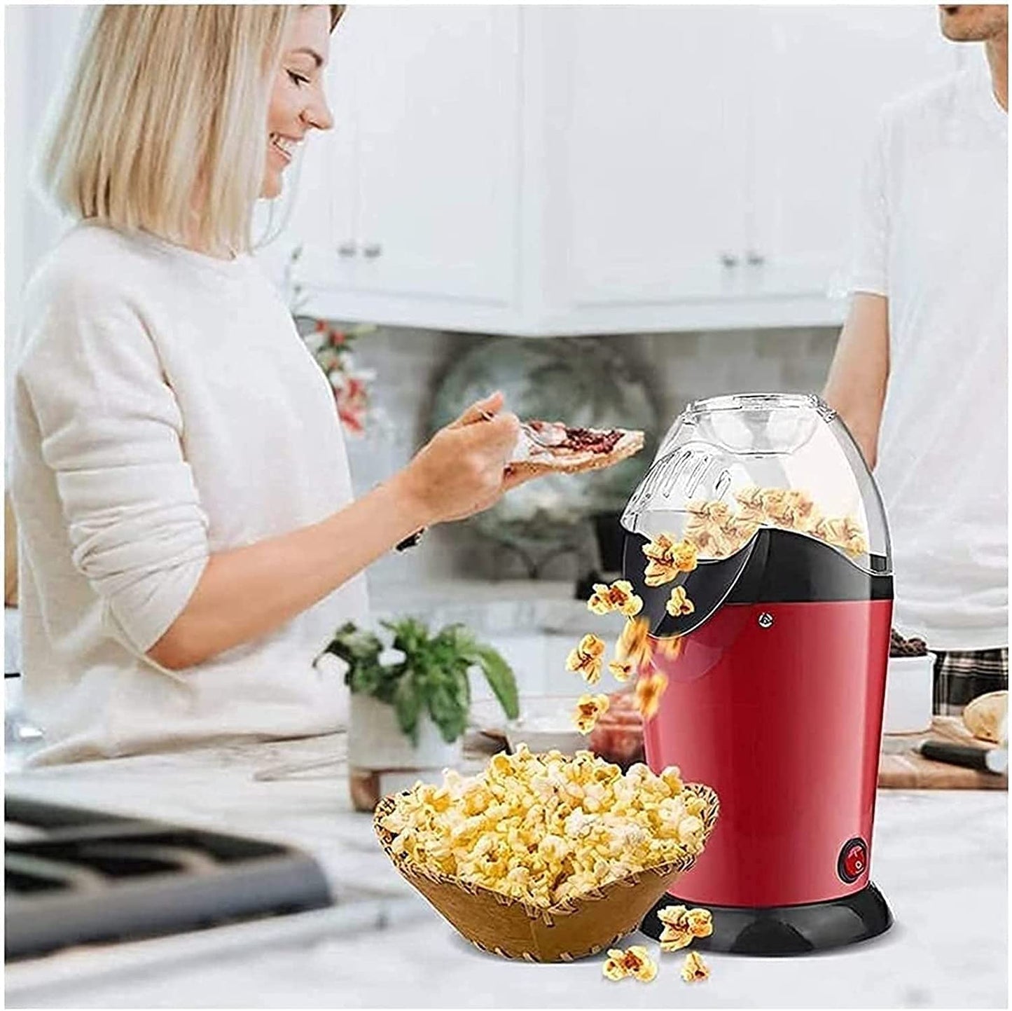 Popcorn Machine and Big Home Use Electric Big Popcorn Machine, Popcorn Maker Making Machine Automatic Popcorn Machine Household Electric Instant Popcorn Maker Stylish Design
