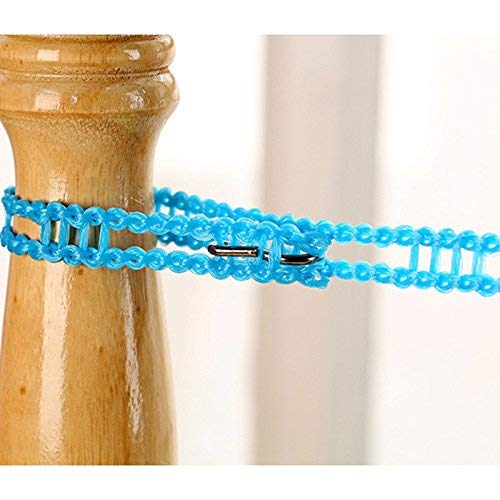 5 Meters Windproof Anti-Slip Clothes Washing Line Drying Nylon Rope with Hooks 5 Meter Nylon Clothesline Rope (Color May Vary)