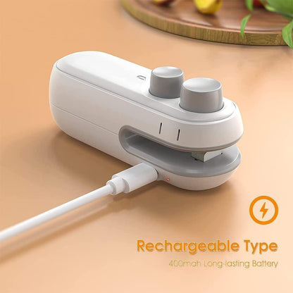Mini Bag Sealer with Cutter and Magnet | portable sealing machine for home, vacuum sealer for packing for Food, Chips, Snacks, Traveling 1Pcs