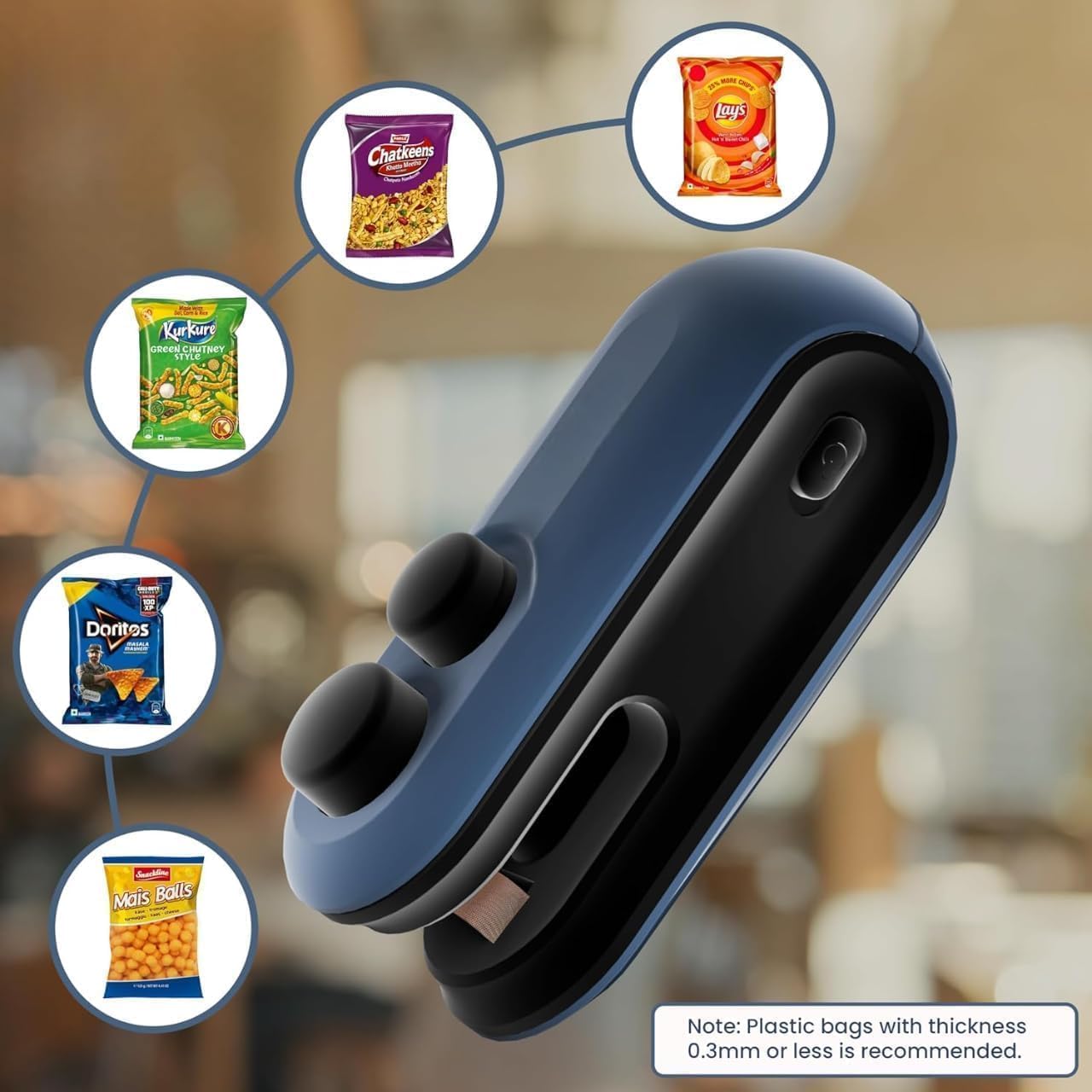 Mini Bag Sealer with Cutter and Magnet | portable sealing machine for home, vacuum sealer for packing for Food, Chips, Snacks, Traveling 1Pcs