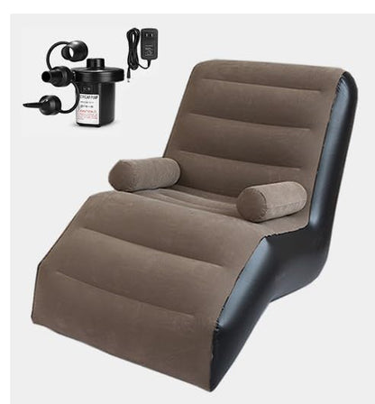 Inflatable Air Sofa Chair - Portable Single Seater Recliner Sofa Bed Set with Pump, Comfortable Air Chair, Inflatable Lounge Chair for Home, Outdoors & Travel