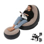 Inflatable Sofa with Household Air Pump - Air Inflatable Sofa Couch Chair with Footstool for Indoor&Outdoor in Livingroom, Bedroom, Readingroom Office, Balcony, Garden, Courtyard.