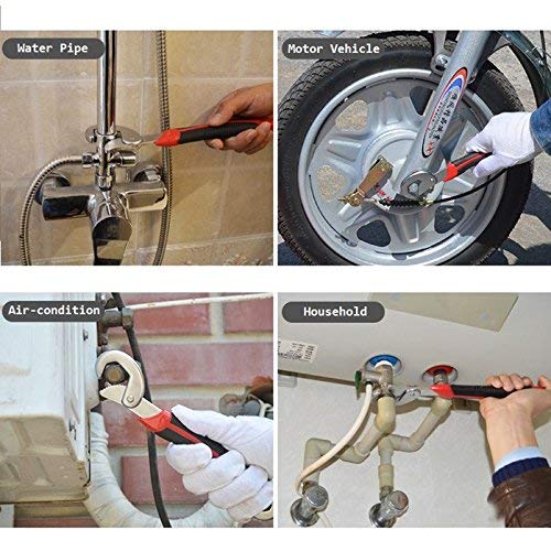 Adjustable Universal Multi Function Wrench Spanner Set Tools Snap and Grip Open End Snap N Grip Tool Spanner 9Mm to 32 Mm Works (Set of 2 Piece)