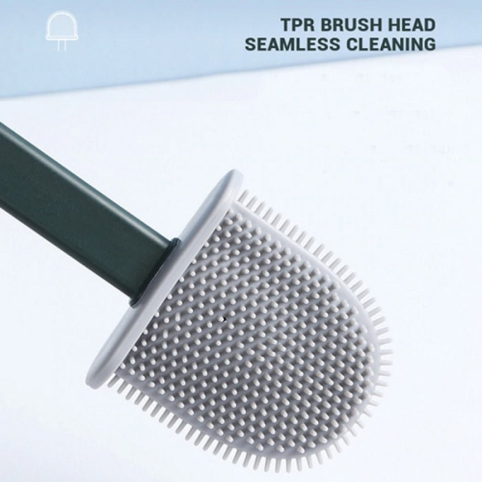 Silicon Toilet Brush with Slim Holder Flex Toilet Brush