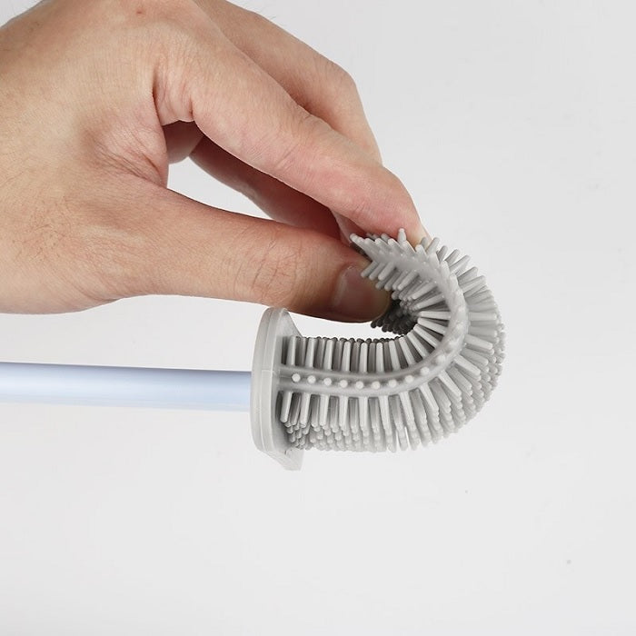 Silicon Toilet Brush with Slim Holder Flex Toilet Brush