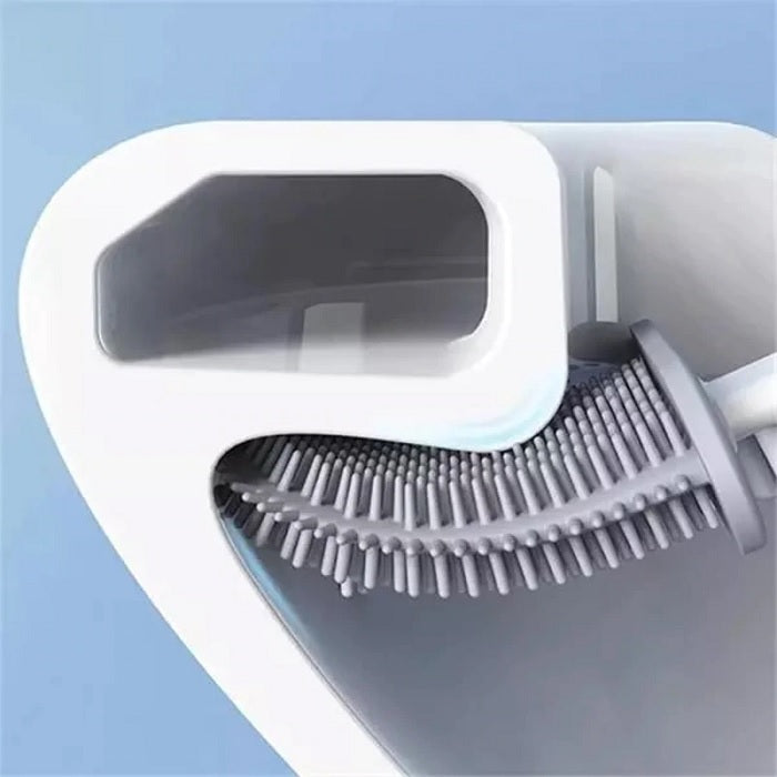 Silicon Toilet Brush with Slim Holder Flex Toilet Brush