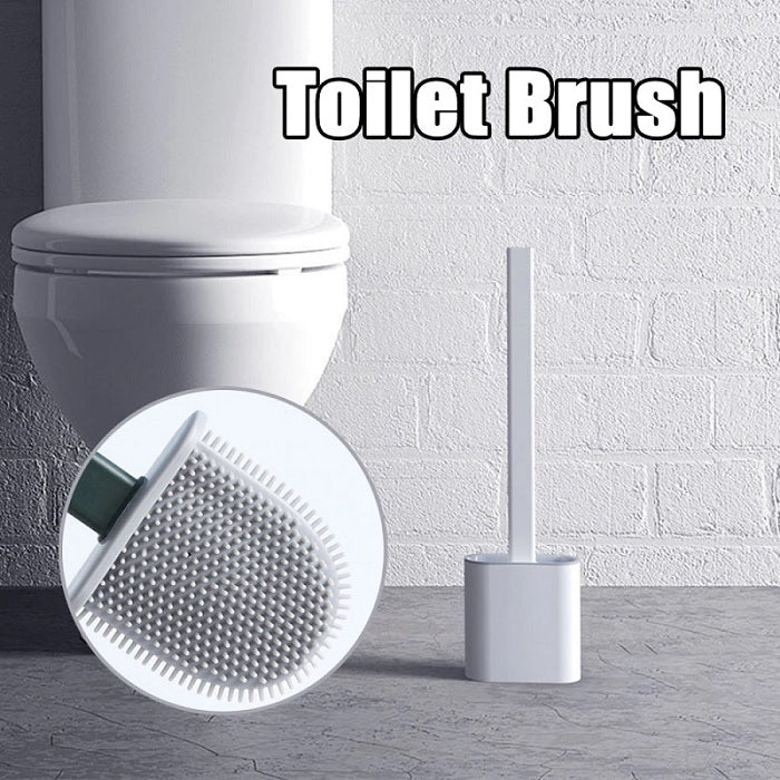 Silicon Toilet Brush with Slim Holder Flex Toilet Brush