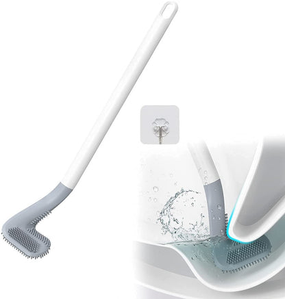Golf Shape Toilet Brush Cleaner with Hanger Hook, Toilet Bowl Cleaner Brush, No-Slip Long Handle Soft Silico