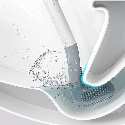 Golf Shape Toilet Brush Cleaner with Hanger Hook, Toilet Bowl Cleaner Brush, No-Slip Long Handle Soft Silico