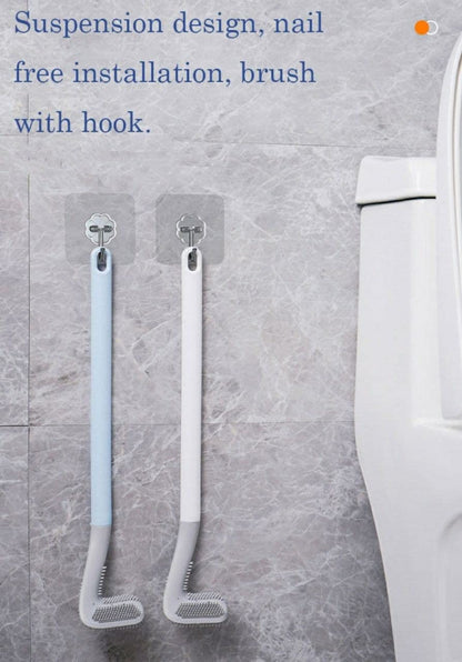 Golf Shape Toilet Brush Cleaner with Hanger Hook, Toilet Bowl Cleaner Brush, No-Slip Long Handle Soft Silico