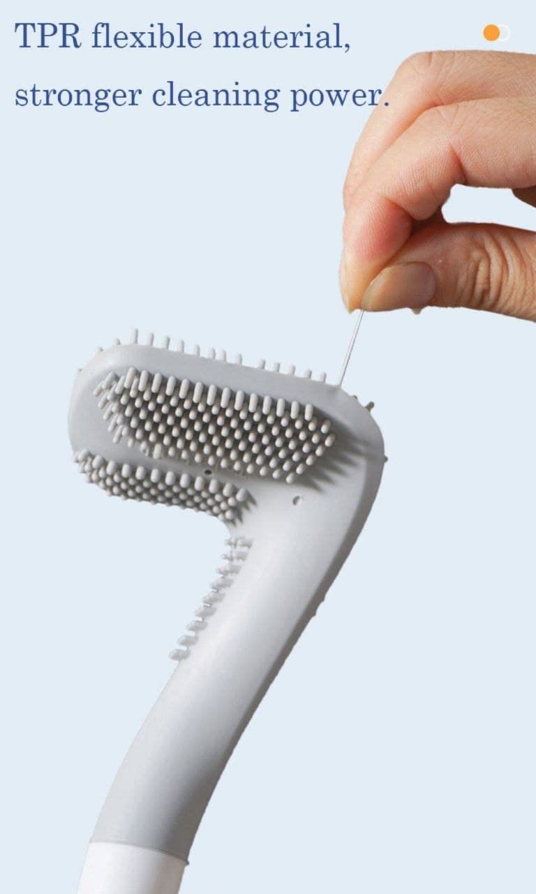 Golf Shape Toilet Brush Cleaner with Hanger Hook, Toilet Bowl Cleaner Brush, No-Slip Long Handle Soft Silico