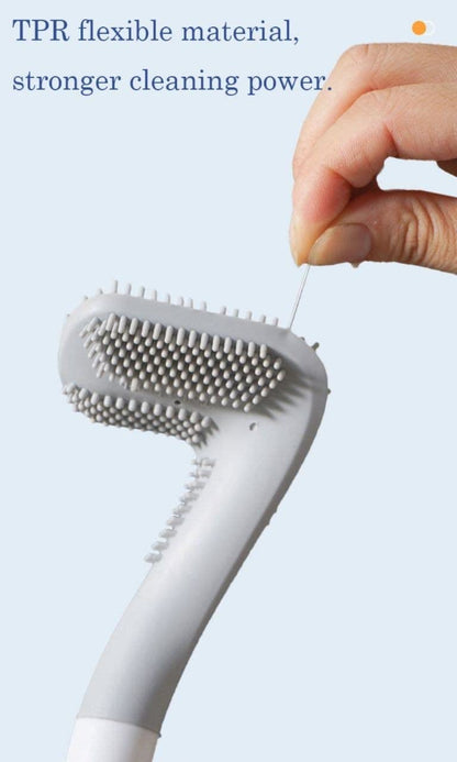 Golf Shape Toilet Brush Cleaner with Hanger Hook, Toilet Bowl Cleaner Brush, No-Slip Long Handle Soft Silico