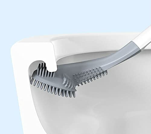 Golf Shape Toilet Brush Cleaner with Hanger Hook, Toilet Bowl Cleaner Brush, No-Slip Long Handle Soft Silico
