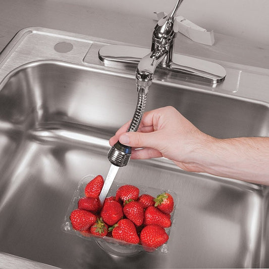 Turbo Flex 360 Degree Flexible 6 Inch Sprayer Extension Jet Stream/Water Saving Faucet