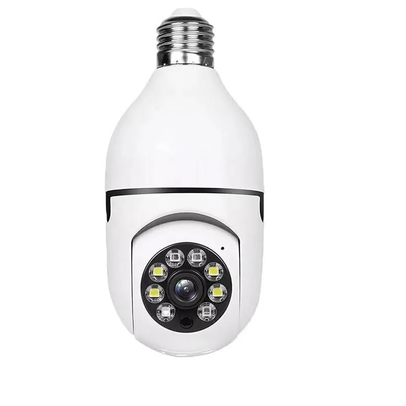 Wi-Fi CCTV Camera V380 Pro | Indoor 360° Smart Home Security Camera Light Vision 24x7 Continuous Recording with Motion Sensor LED Lights